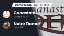 Recap: Canastota  vs. Notre Dame  2019