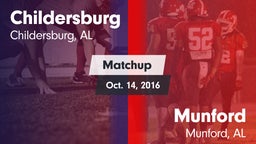 Matchup: Childersburg vs. Munford  2016