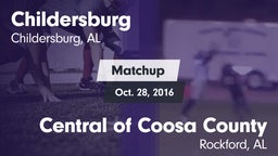 Matchup: Childersburg vs. Central of Coosa County  2016
