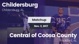 Matchup: Childersburg vs. Central of Coosa County  2017