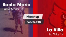 Matchup: Santa Maria vs. La Villa  2016