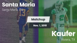 Matchup: Santa Maria vs. Kaufer  2018