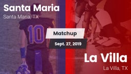 Matchup: Santa Maria vs. La Villa  2019