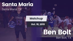 Matchup: Santa Maria vs. Ben Bolt  2019