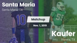 Matchup: Santa Maria vs. Kaufer  2019