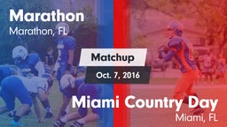 Matchup: Marathon vs. Miami Country Day  2016