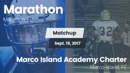 Matchup: Marathon vs. Marco Island Academy Charter  2017