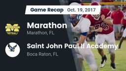 Recap: Marathon  vs. Saint John Paul II Academy 2017