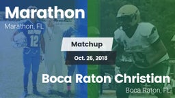 Matchup: Marathon vs. Boca Raton Christian  2018