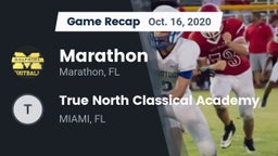 Recap: Marathon  vs. True North Classical Academy 2020