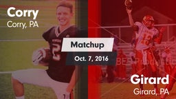 Matchup: Corry vs. Girard  2016