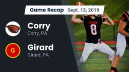 Recap: Corry  vs. Girard  2019