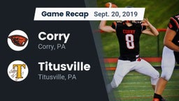Recap: Corry  vs. Titusville  2019