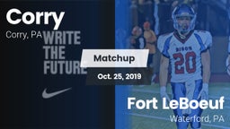 Matchup: Corry vs. Fort LeBoeuf  2019
