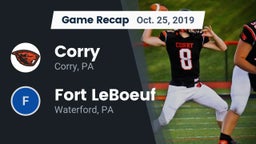 Recap: Corry  vs. Fort LeBoeuf  2019