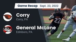 Recap: Corry  vs. General McLane  2022