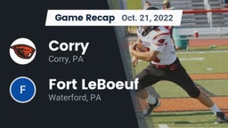 Recap: Corry  vs. Fort LeBoeuf  2022
