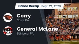 Recap: Corry  vs. General McLane  2023