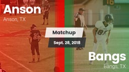 Matchup: Anson vs. Bangs  2018