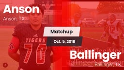 Matchup: Anson vs. Ballinger  2018