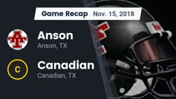 Recap: Anson  vs. Canadian  2018