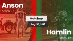 Matchup: Anson vs. Hamlin  2019