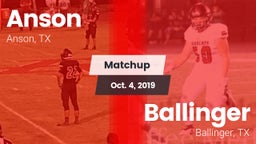 Matchup: Anson vs. Ballinger  2019
