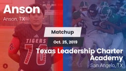 Matchup: Anson vs. Texas Leadership Charter Academy  2019