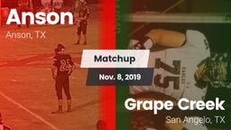 Matchup: Anson vs. Grape Creek  2019