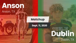 Matchup: Anson vs. Dublin  2020