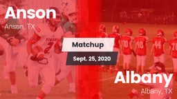Matchup: Anson vs. Albany  2020