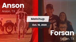 Matchup: Anson vs. Forsan  2020
