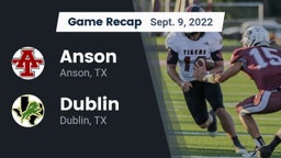 Recap: Anson  vs. Dublin  2022