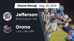 Recap: Jefferson  vs. Orono  2018