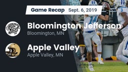 Recap: Bloomington Jefferson  vs. Apple Valley  2019