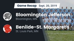 Recap: Bloomington Jefferson  vs. Benilde-St. Margaret's  2019