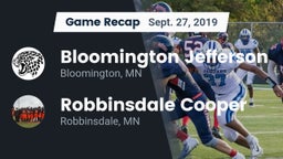 Recap: Bloomington Jefferson  vs. Robbinsdale Cooper  2019