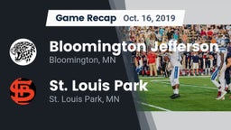 Recap: Bloomington Jefferson  vs. St. Louis Park  2019