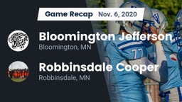 Recap: Bloomington Jefferson  vs. Robbinsdale Cooper  2020