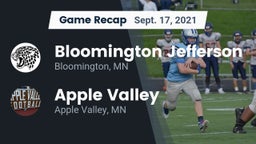 Recap: Bloomington Jefferson  vs. Apple Valley  2021