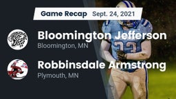 Recap: Bloomington Jefferson  vs. Robbinsdale Armstrong  2021