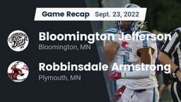Recap: Bloomington Jefferson  vs. Robbinsdale Armstrong  2022