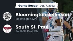 Recap: Bloomington Jefferson  vs. South St. Paul  2022