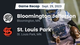 Recap: Bloomington Jefferson  vs. St. Louis Park  2023