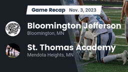 Recap: Bloomington Jefferson  vs. St. Thomas Academy   2023