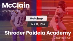 Matchup: McClain vs. Shroder Paideia Academy  2020