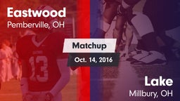 Matchup: Eastwood vs. Lake  2016