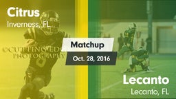 Matchup: Citrus vs. Lecanto  2016