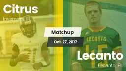 Matchup: Citrus vs. Lecanto  2017