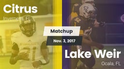 Matchup: Citrus vs. Lake Weir  2017